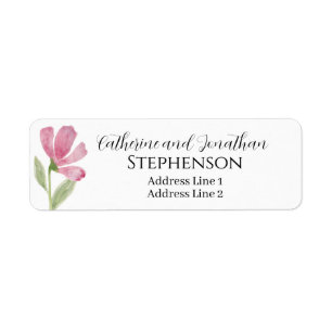 Floral Married Couple Return Address Labels