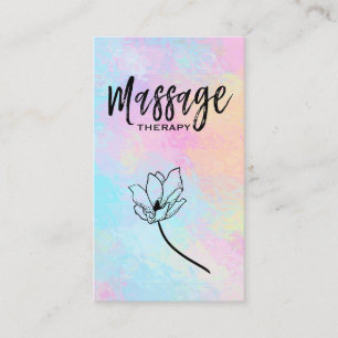 *~* Floral Massage Therapist Massage Therapy Business Card