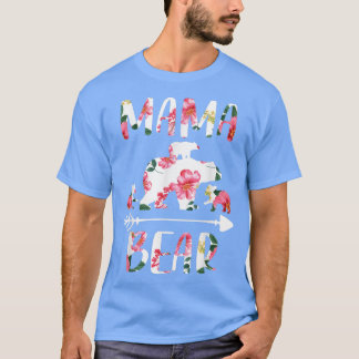 Floral Matching Family Outfits, Funny Mama Bear Th T-Shirt