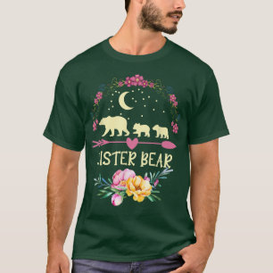Floral Matching Family Outfits Funny Sister Bear M T-Shirt