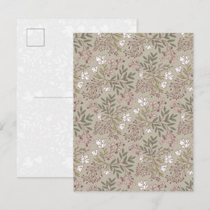 Floral Meadow Dreams Wildflower Botanical Art Postcard