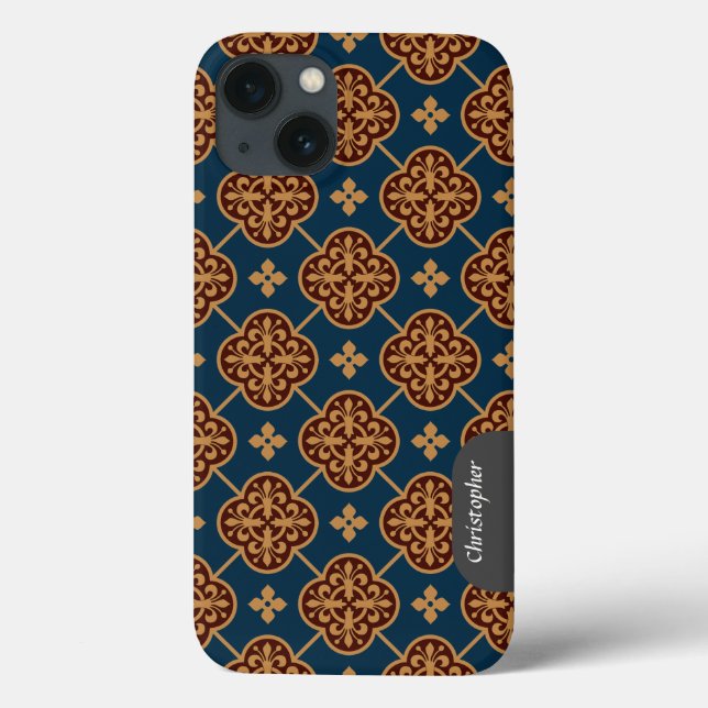 Floral mediaeval tile pattern CC0910 Augustus Pugi Case-Mate iPhone Case (Back)