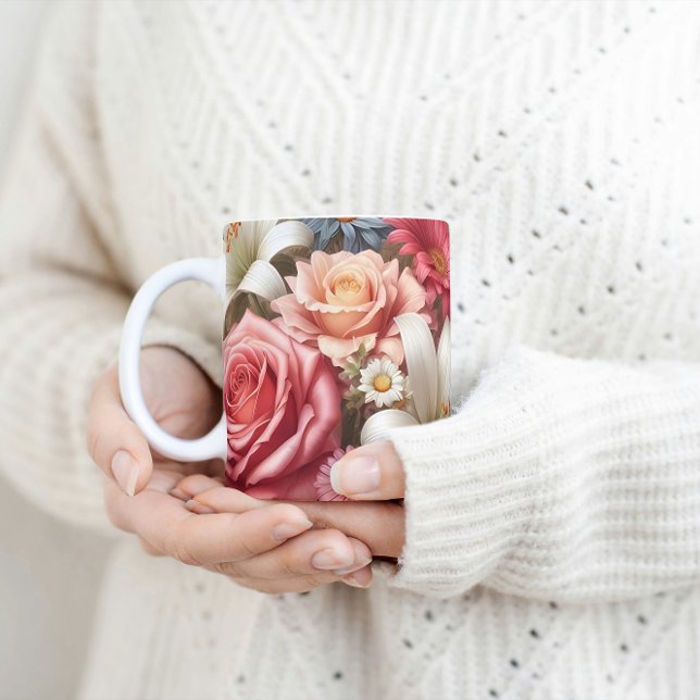 Floral Medley Vibrant Blooms & Botanical Beauty Coffee Mug (Creator Uploaded)