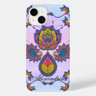 Floral Mehndi Art, Blue Bliss Case-Mate iPhone 14 Case