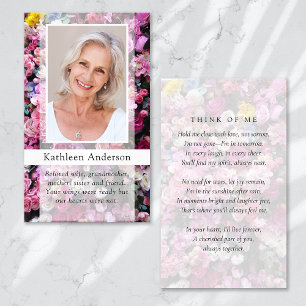 Floral Memorial Card