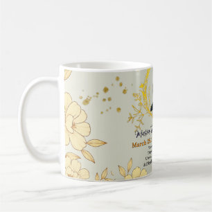 Floral Memorial Card - Sympathy keepsake Coffee Mug