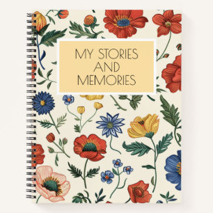 Floral Memory Journal - My Stories And Memories