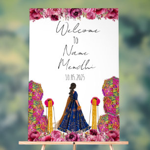 Floral Mendhi sign