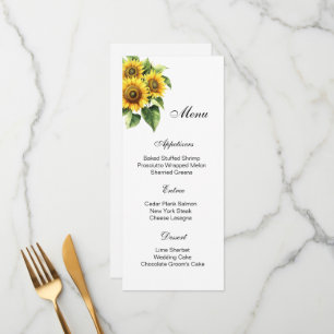 Floral Menu Card