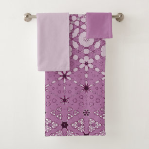 Floral Metamorphosis Pattern Bath Towel Set