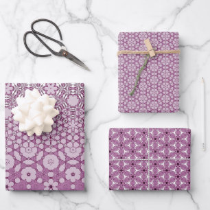 Floral Metamorphosis Pattern Wrapping Paper Sheet