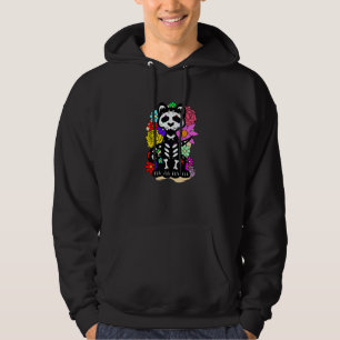 Floral Mexican Cat Day of the Dead Dia De Muertos  Hoodie