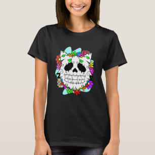 Floral Mexican Cat Day of the Dead Dia De Muertos T-Shirt
