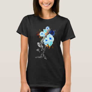 Floral Microscope Medical Laboratory Biology Micro T-Shirt