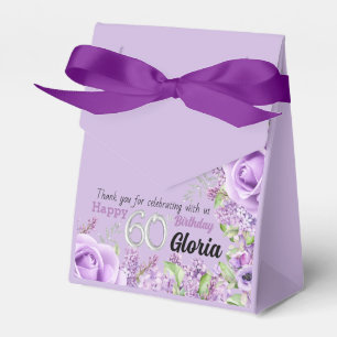 Floral milestone 60th Birthday Party  Favour Box