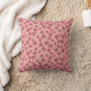 Floral Mille Fleurs Pink and Purple pattern Cushion