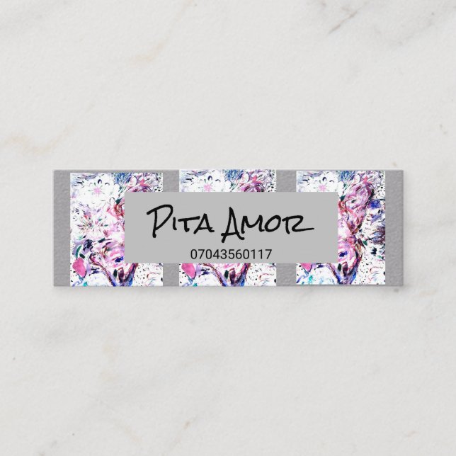 Floral Mini Business Card (Front)