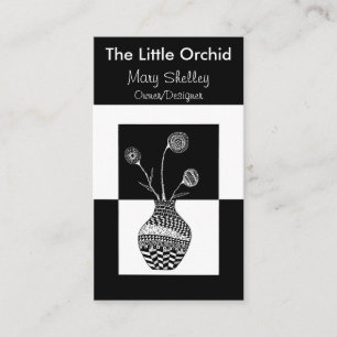 Floral Minimalist Flowers in a Vase Business Card