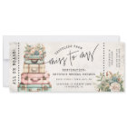 Floral Miss to Mrs Travel Bridal Shower Ticket
