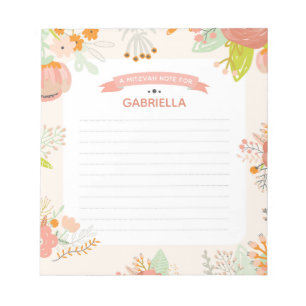 Floral Mitzvah Note
