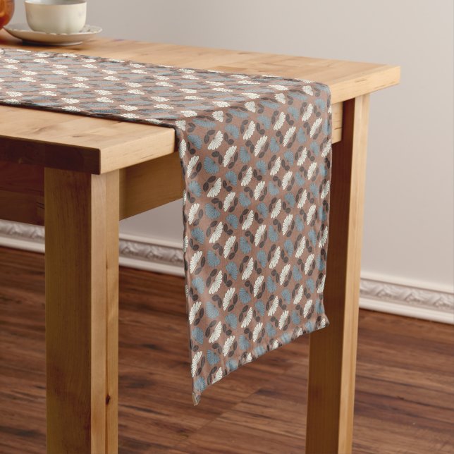  floral mocha mousse long table runner (In Situ)