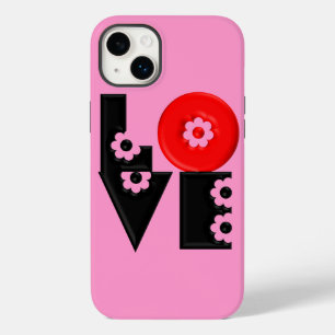 Floral Mod Puffy LOVE Square Case-Mate iPhone 14 Plus Case