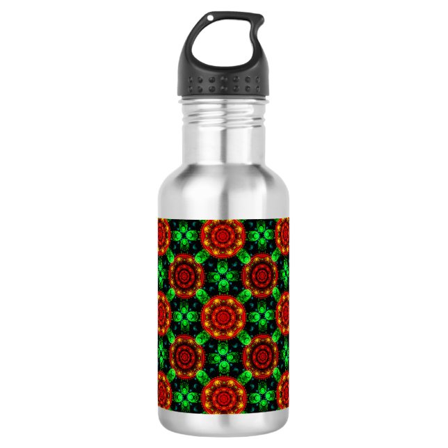 Floral Modern Boho Elegant Abstract Pattern #504 532 Ml Water Bottle (Front)