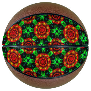 Floral Modern Boho Elegant Abstract Pattern #504 Basketball