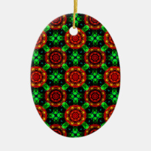Floral Modern Boho Elegant Abstract Pattern #504 Ceramic Tree Decoration