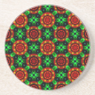 Floral Modern Boho Elegant Abstract Pattern #504 Coaster