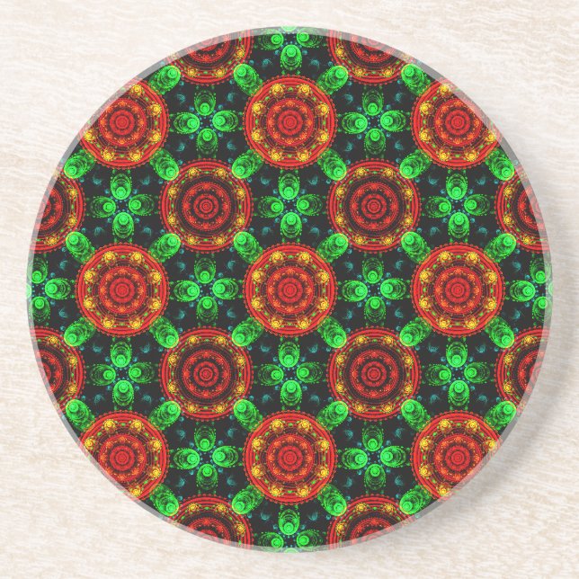Floral Modern Boho Elegant Abstract Pattern #504 Coaster (Front)