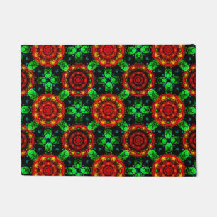 Floral Modern Boho Elegant Abstract Pattern #504 Doormat