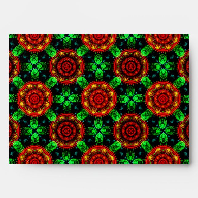 Floral Modern Boho Elegant Abstract Pattern #504 Envelope (Front)