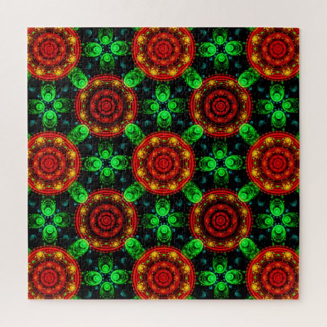 Floral Modern Boho Elegant Abstract Pattern #504 Jigsaw Puzzle (Vertical)