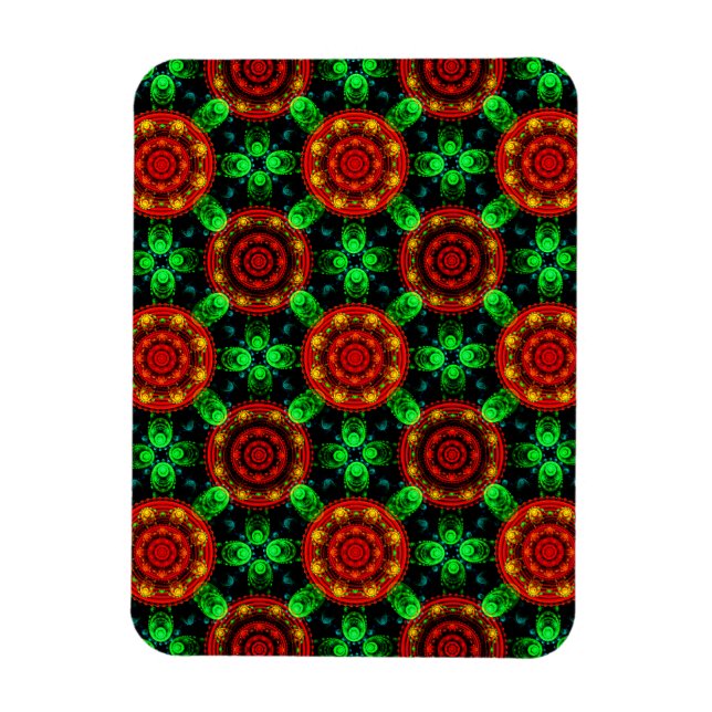 Floral Modern Boho Elegant Abstract Pattern #504 Magnet (Vertical)