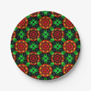 Floral Modern Boho Elegant Abstract Pattern #504 Paper Plate