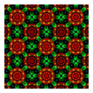 Floral Modern Boho Elegant Abstract Pattern #504 Poster