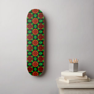 Floral Modern Boho Elegant Abstract Pattern #504 Skateboard