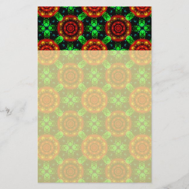 Floral Modern Boho Elegant Abstract Pattern #504 Stationery (Front)