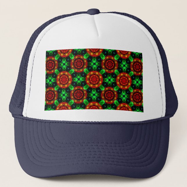 Floral Modern Boho Elegant Abstract Pattern #504 Trucker Hat (Front)
