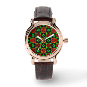Floral Modern Boho Elegant Abstract Pattern #504 Watch