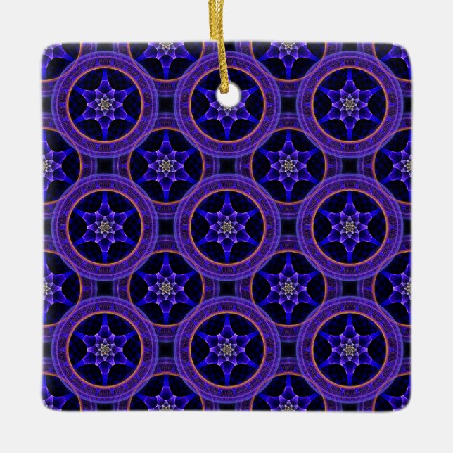 Floral Modern Boho Elegant Abstract Pattern #505 Ceramic Ornament (Front)