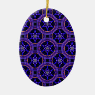 Floral Modern Boho Elegant Abstract Pattern #505 Ceramic Tree Decoration