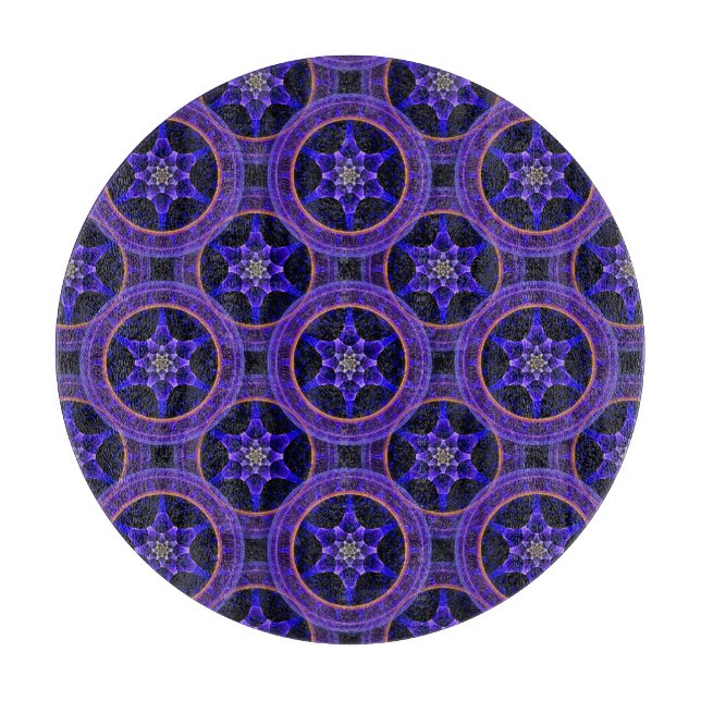 Floral Modern Boho Elegant Abstract Pattern #505 Cutting Board (Front)