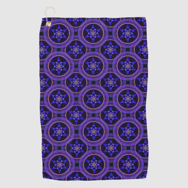 Floral Modern Boho Elegant Abstract Pattern #505 Golf Towel (Front)