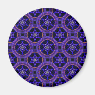 Floral Modern Boho Elegant Abstract Pattern #505 Magnet
