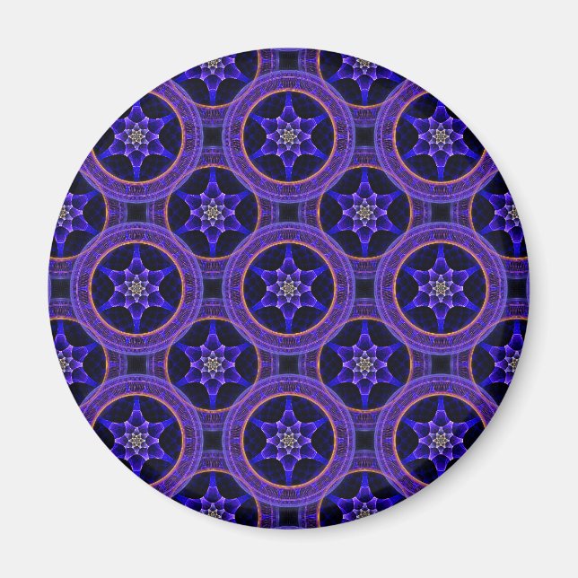 Floral Modern Boho Elegant Abstract Pattern #505 Magnet (Front)