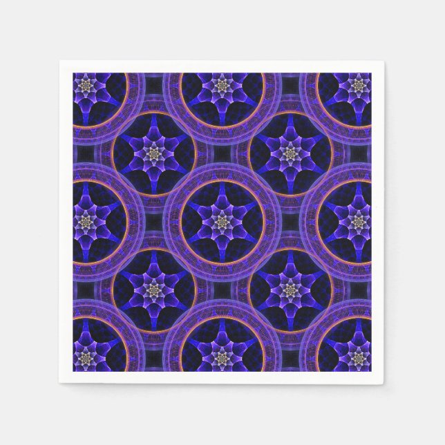 Floral Modern Boho Elegant Abstract Pattern #505 Napkin (Front)