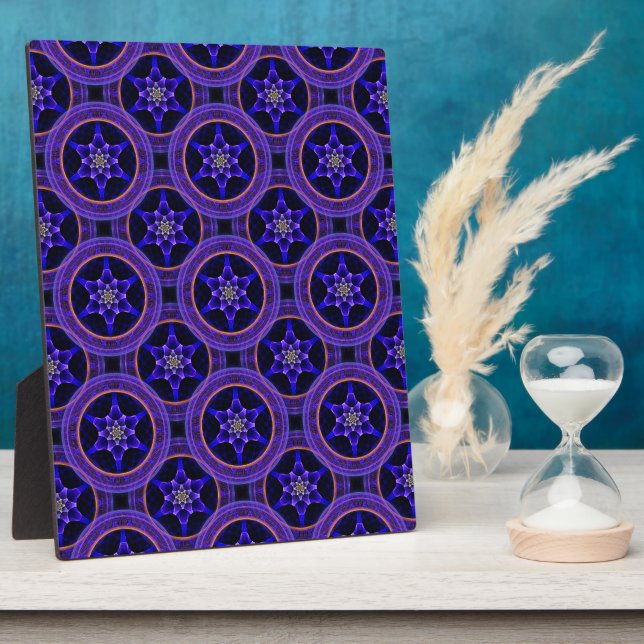 Floral Modern Boho Elegant Abstract Pattern #505 Plaque (Side)