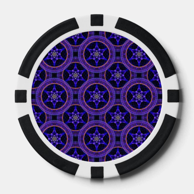 Floral Modern Boho Elegant Abstract Pattern #505 Poker Chips (Front)
